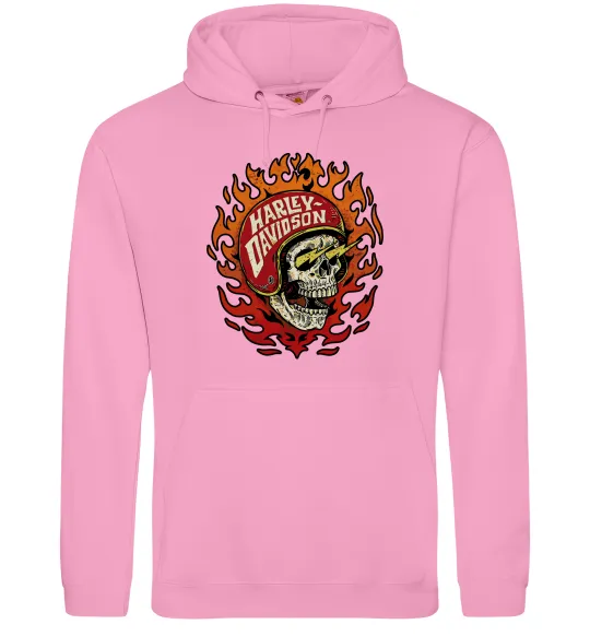Женская толстовка (худи) Harley Davidson skull Розовый фото
