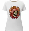 Жіноча преміум футболка Harley Davidson skull Білий фото
