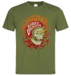 Мужская футболка Harley Davidson skull Оливковый фото