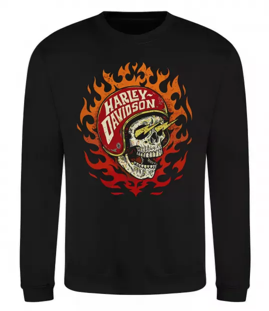 Свитшот Harley Davidson skull Черный фото