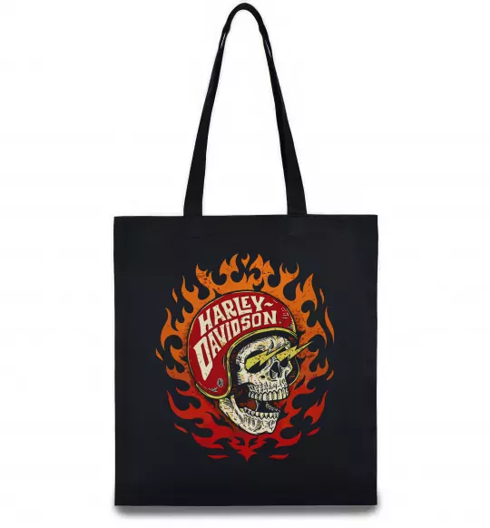 Эко-сумка Harley Davidson skull Черный фото