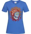 Жіноча футболка Harley Davidson skull Яскраво-синій фото