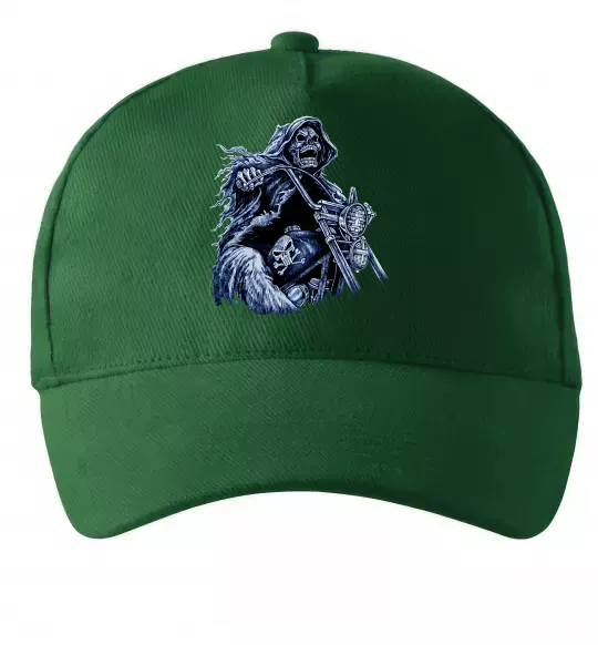Кепка Скелет на байку Темно-зеленый фото
