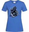 Жіноча футболка Скелет на байку Яскраво-синій фото