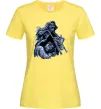 Жіноча футболка Скелет на байку Лимонний фото