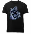 Чоловіча преміум футболка Скелет на байку Чорний фото