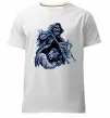 Чоловіча преміум футболка Скелет на байку Білий фото