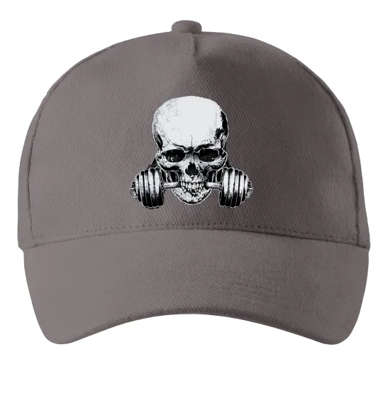 Кепка Череп з гантелею Серый фото