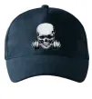 Кепка Череп з гантелею Темно-синій фото