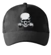 Кепка Череп з гантелею Чорний фото