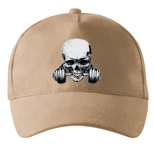 Кепка Череп з гантелею Песочный фото