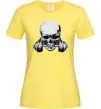 Жіноча футболка Череп з гантелею Лимонний фото
