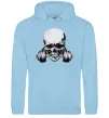 Мужская толстовка (худи) Череп з гантелею Голубой фото