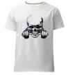 Чоловіча преміум футболка Череп з гантелею Білий фото