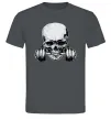 Мужская футболка Череп з гантелею Графит фото