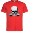 Мужская футболка Череп з гантелею Красный фото