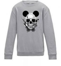 Детский Свитшот Череп з метеликом та вухами