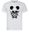 Чоловіча футболка Череп з метеликом та вухами Білий фото