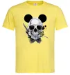 Чоловіча футболка Череп з метеликом та вухами Лимонний фото