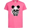 Детская футболка Череп з метеликом та вухами Ярко-розовый фото