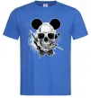 Чоловіча футболка Череп з метеликом та вухами Яскраво-синій фото