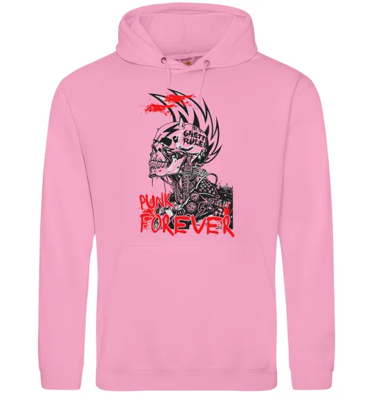 Мужская толстовка (худи) Punk forever Розовый фото