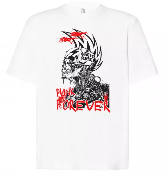 Футболка Оверсайз Punk forever Белый фото