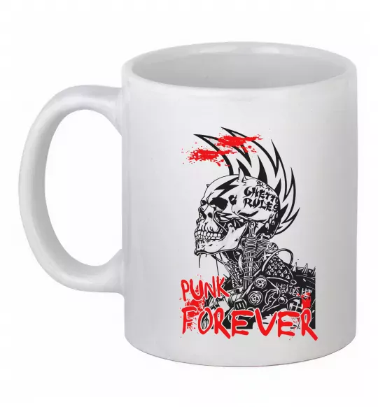 Чашка керамічна Punk forever Білий фото