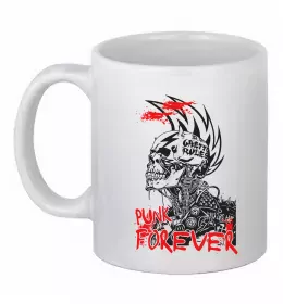 Чашка керамическая Череп з бородою Белый фото