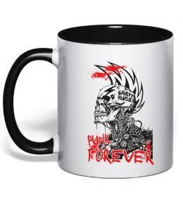 Чашка з кольоровою ручкою Punk forever Чашка з кольоровою ручкою Punk forever