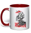 Чашка с цветной ручкой Punk forever Красный Чашка с цветной ручкой Punk forever Красный фото