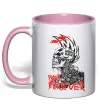 Чашка с цветной ручкой Punk forever Нежно розовый Чашка с цветной ручкой Punk forever Нежно розовый фото