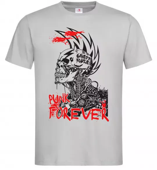 Мужская футболка Punk forever Серый фото