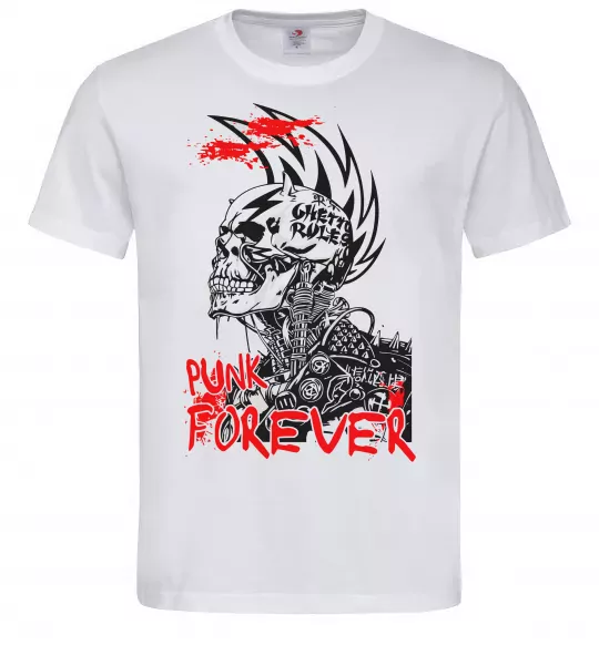 Мужская футболка Punk forever Белый фото
