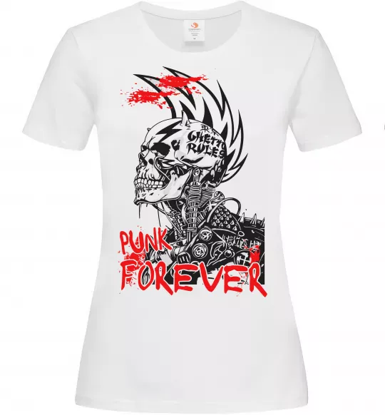 Жіноча футболка Punk forever Білий фото