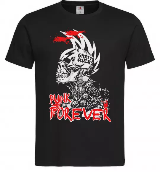Мужская футболка Punk forever Черный фото