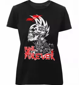 Женская премиум футболка Череп з метеликом та вухами Белый фото