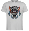 Чоловіча футболка Born to ride burning eyes Сірий фото