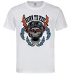 Чоловіча футболка Born to ride burning eyes Білий фото