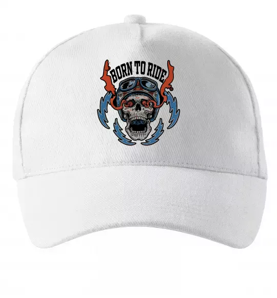 Кепка Born to ride burning eyes Белый фото