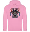 Мужская толстовка (худи) Born to ride burning eyes Розовый фото
