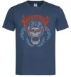 Чоловіча футболка Born to ride burning eyes Темно-синій фото