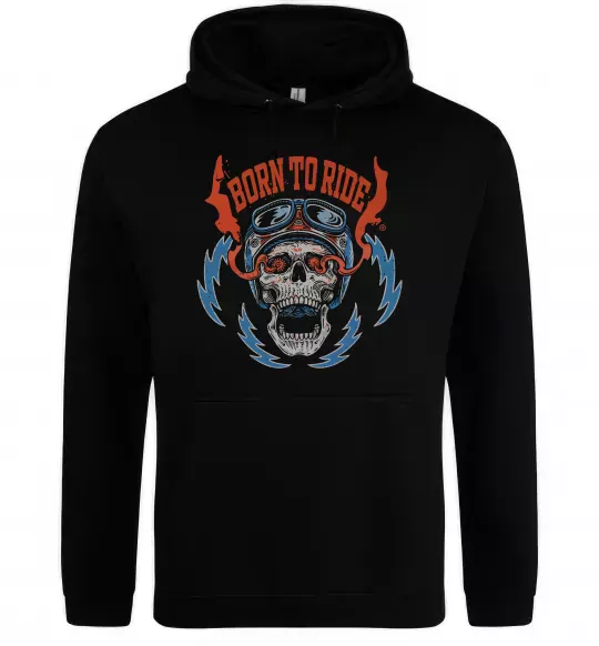 Жіноча толстовка (худі) Born to ride burning eyes Чорний фото