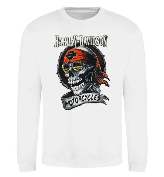 Світшот Harley Davidson motorcycles Білий фото