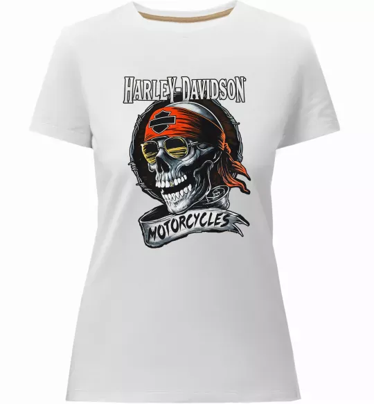 Женская премиум футболка Harley Davidson motorcycles Белый фото