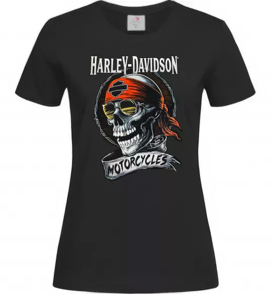 Жіноча футболка Harley Davidson motorcycles Чорний фото