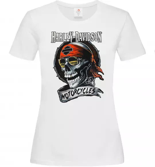 Жіноча футболка Harley Davidson motorcycles Білий фото