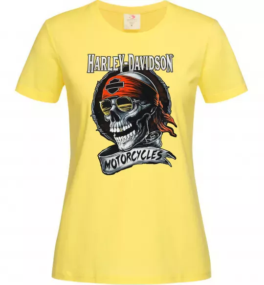 Жіноча футболка Harley Davidson motorcycles Лимонний фото