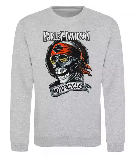 Світшот Harley Davidson motorcycles Сірий меланж фото