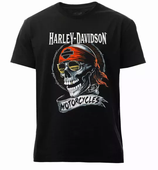 Чоловіча преміум футболка Harley Davidson motorcycles Чорний фото